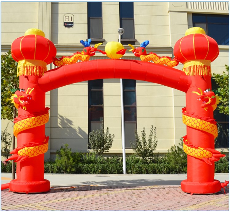 桂林充气灯笼柱拱门